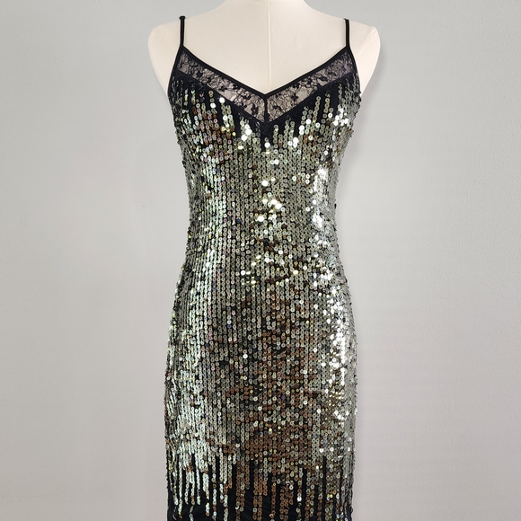 bebe Sequin Mini/ Midi Party Dress Size XS - Picture 4 of 9